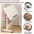 thumbnail image 4 of Portable Standing Desk with Height Adjustable From 26"-34", Foldable Stand Desk Rolling Computer Workstations with Lockable Wheels for Home Office Craft & Study, 4 of 7