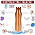thumbnail image 2 of 100% Copper Water Bottle Leak Proof and Peacock design for dining 900 ML, 2 of 2