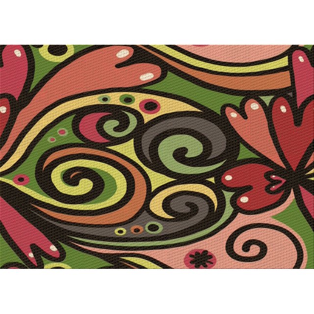 Ahgly Company Tapis Rectangulaire Lavable en Machine Rouge Nuit, 8 Pieds x 10 Pieds