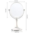 thumbnail image 3 of Dvkptbk Miroir de Maquillage Réglable Normal à Trois Fois Grossissement Double Face Rotation 360 Pliant Portable Miroir de Coiffeuse de Bureau avec Support Douche Rasage Cosmétique Mirror Makeup Mirror Déco Maison, 3 of 8