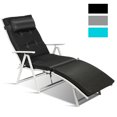 thumbnail image 3 of Costway Chaise Longue Pliante d'Extérieur avec Coussin Noir, 3 of 10