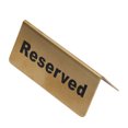 thumbnail image 1 of Gold Tabletop Sign, Stainless Steel Metal Table Top Sign Strong Durable  For Party Reserved,No Smoking,No Smoking In Chinese And English, 1 of 8