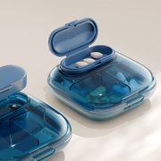Portable Weekly Pill Organizer with Day and Night Compartments | Compact Travel Medicine Case for Pocket or Bag | Secure Seal for Moisture Protection | Medication Storage for Vitamins and Supplements