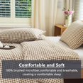 thumbnail image 4 of NSNLGSGC Ensemble de Couette Grand, Literie Vichy Beige, 4 of 7