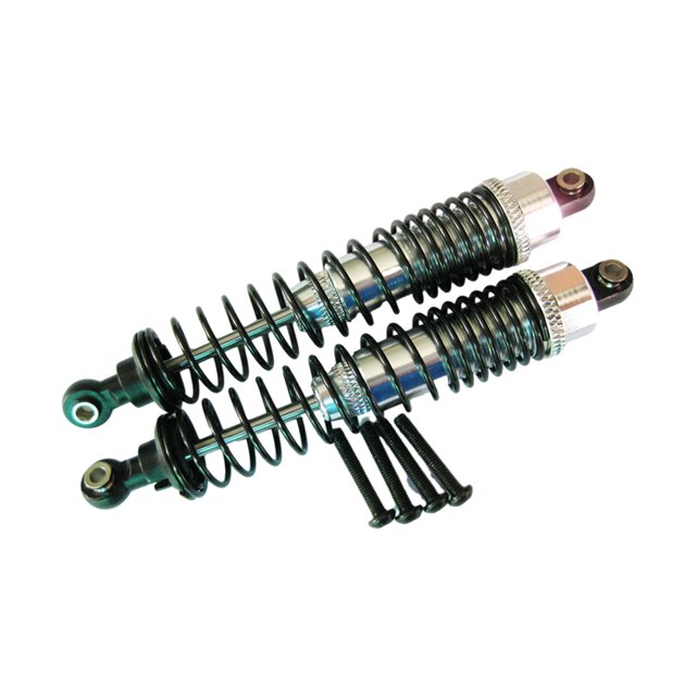 maskred 2piece Metal Adjustable Oil Filled Shock Absorber Damper For 1/10 AXIAL SCX10 Adjustable Oil Filled Silver 1Set