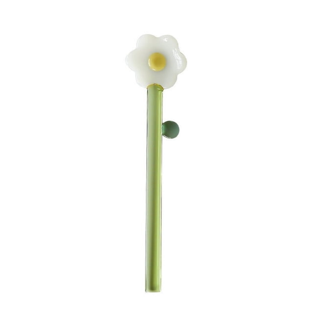 Fleur de Soleil Colorée Crème Glacée Dessert Brassage Borosilicate Verre Transparent Long Manche Mignon