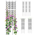 thumbnail image 1 of Patiojoy Garden Trellis Outdoor Plant Support Frame with Adjustable Shapes Ground Stakes Rustproof PE Coating Pipes, 1 of 10