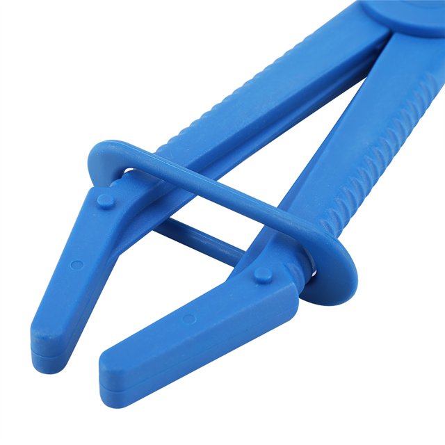 Hose Clamp Set, 3pcs, Blue Red, ABS Material, for Flexible Hose Lines, Brakes, Fuel, Heaters and Radiators