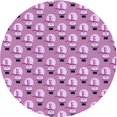 thumbnail image 1 of Ahgly Company Machine Washable Indoor Round Transitional Orchid Purple Area Rugs, 5' Round, 1 of 7
