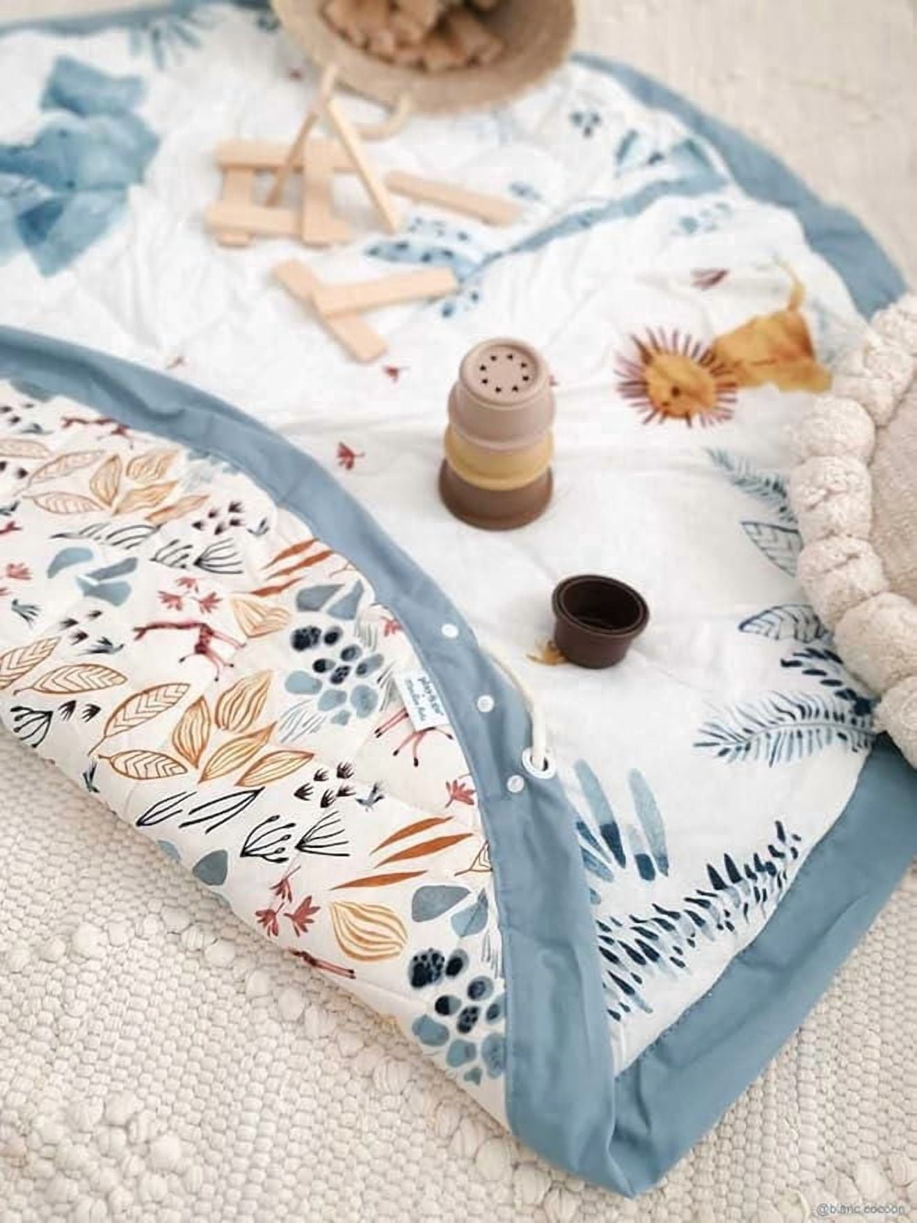 Play & Go - 3-in-1 Play Mat – Easy to Carry Anywhere - Jungle Animals and Foliage – Storage Bag and Diaper Bag – Soft and Safe for Newborn to Toddler - 120 cm - PG-BAOBAB