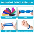 thumbnail image 3 of GOGO 12 PCS Adult Rubber Bracelets, Silicone Wristbands, Party Accessories - Red, 3 of 7
