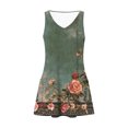 thumbnail image 4 of Ovzne Robes Grande Taille pour Femmes aux Formes Robe Femme Mode d'Été pour Femmes Imprimé Poche Sans Manches Robe à Col en V Robe pour Femmes Imprimée Liquidation, 4 of 5
