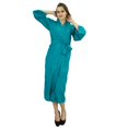 thumbnail image 3 of Bimba Peignoir Long Uni pour Femmes avec Ceinture, Modal Doux en Coton, Enveloppant, Rond, Uni, 3 of 11