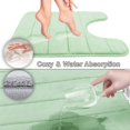 thumbnail image 3 of ORUYROP Memory Foam Toilet Bath Mat U-Shaped, 24 X 20 Inches,Soft and Comfortable, Super Water Absorption, Non-Slip, Machine Wash and Easier to Dry for Bathroom Commode Contour Rug, Pale Green, 3 of 7