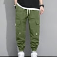 thumbnail image 2 of Diufon Pantalon Cargo Large pour Hommes Taille Élastique Décontractée avec Cordon de Serrage pour Randonnée en Plein Air avec Poches, 2 of 4