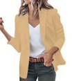 thumbnail image 3 of Ladies Fashion Casual Color Long Sleeve Lapel Suit Style Small Jacket, 3 of 6