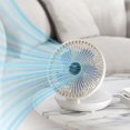 thumbnail image 3 of maskred Ventilateur de Bureau Portable Mini pour Ornements Multi Scène Vent Réglable Blanc batteryversion, 3 of 6
