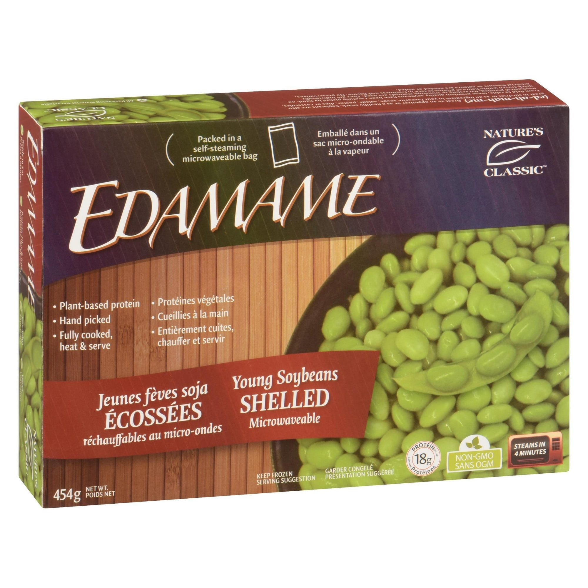 Natures Classic Young Edamame Shelled Soybean, 454g microwavable