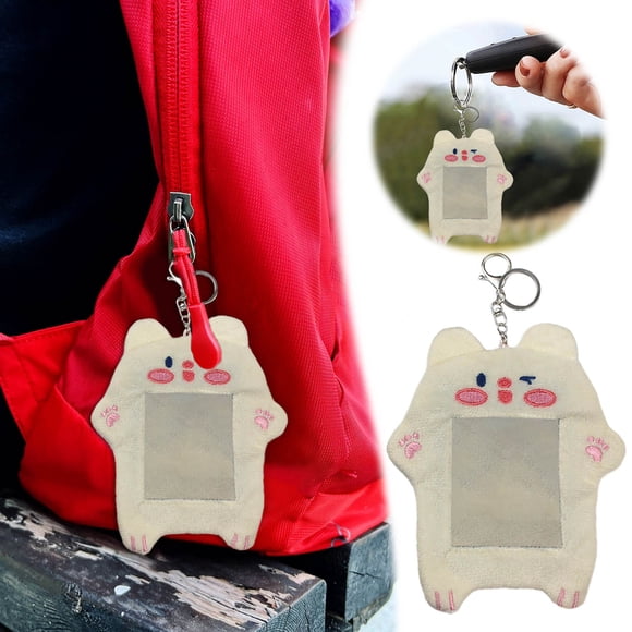 Chaîne Durable pour Porte-Photocartes avec Porte-Clés Sécurisé pour Cartes d'Identité, Badges et Albums Photo, Étui Protecteur Portable