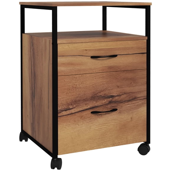 Vinsetto Mobile Filing Cabinet with Drawers and Hanging Bars for Letter A4