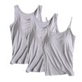thumbnail image 1 of Diufon Lot de 3 Hauts Sans Manches pour Femmes Décontracté Ample Gym Entraînement Basique Été Col Rond Débardeur, 1 of 2