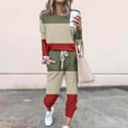 thumbnail image 2 of Birdeem Womens Fashionable Loose Printed Long Sleeved Round Neck Drawstring Casual Set, 2 of 5