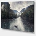 thumbnail image 2 of Design Art - Mountain River with Fog and Rain, 2 of 3