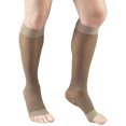 thumbnail image 1 of Truform Sheer Knee High Stockings, Open Toe: 15 - 20 mmHg, Taupe, Large, 1 of 7