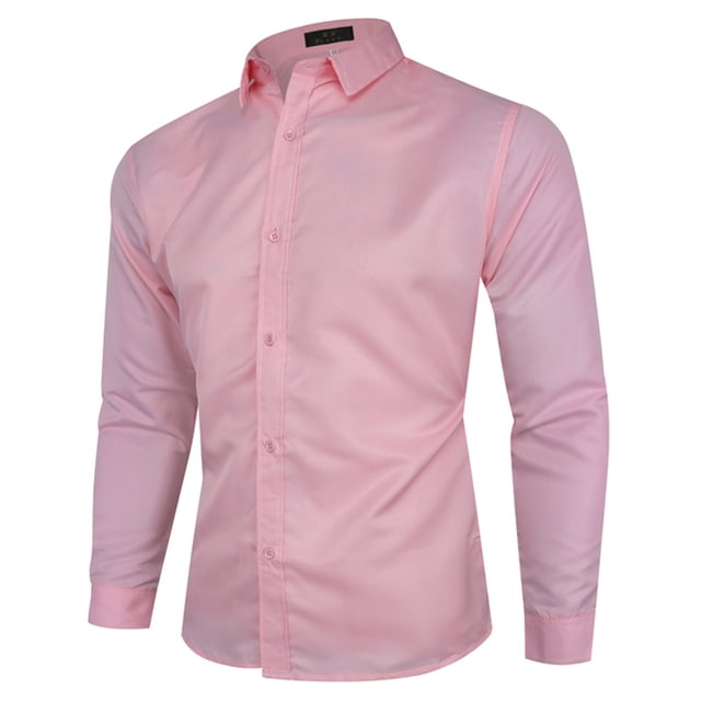 TIHLMK Chemise Pure à Manches Longues pour Homme, Nouveau Style Mode, Blouse Confortable Mode