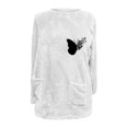 thumbnail image 4 of Liquidation d'Halloween Blouse à Col Rond pour Femmes et Hiver Ample avec Poche Imprimée Manches Longues Tops Grande Taille pour Femmes en Liquidation, 4 of 4