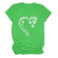 thumbnail image 1 of Meichang T-Shirts de la Saint-Valentin pour Femmes Hauts Mignons Imprimé Cœur Vacances Col Rond Hauts Décontractés Manches Courtes Cadeaux T-Shirts Blouses Liquidation de Printemps, 1 of 3
