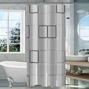 Meitianfacai Bathroom Shower Curtain Liner with 6 Hooks, Lightweight Waterproof Bathroom Curtains Dry Wet Separation Curtain, Home Bathroom Decorative Curtains,31x71inch