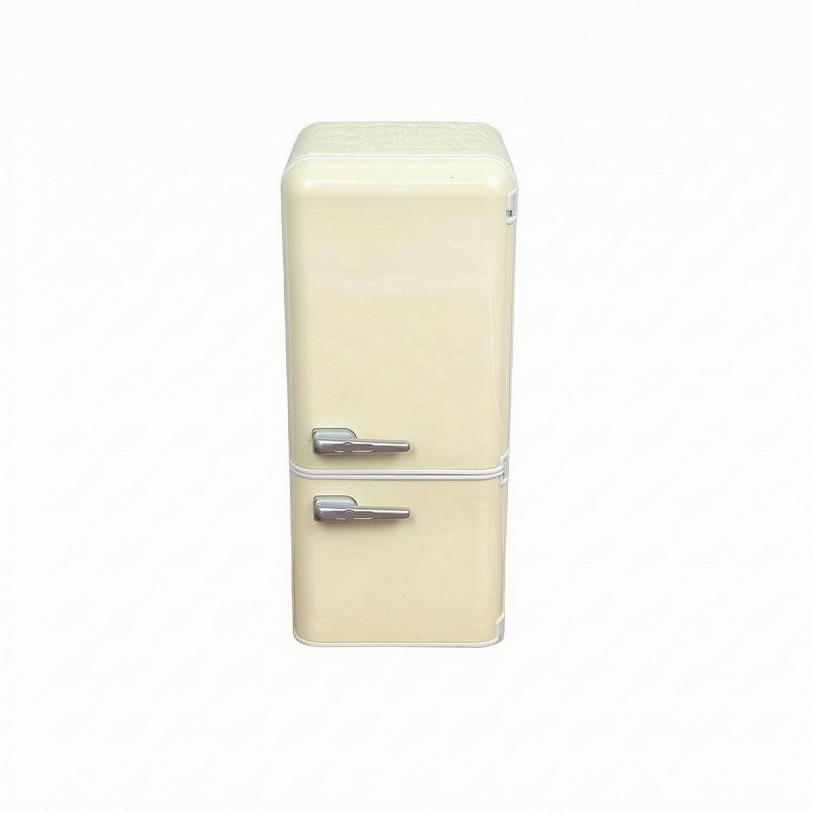kowaku Dollhouse Refrigerator Interior Light Miniature Refrigerator Openable Door Dollhouse Fridge, Yellow