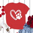 thumbnail image 4 of Pisexur T-shirt de la Saint-Valentin Haut Mode Femme Décontracté Col Rond Blouse Imprimée T-shirt à Manches Courtes Hauts d'Été, 4 of 5