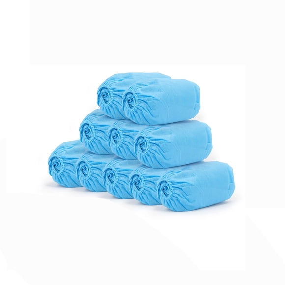 100-Pack Disposable Non-Slip Shoe Covers Durable Indoor Booties for Home Construction Real Estate Visits