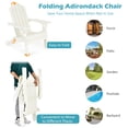 thumbnail image 2 of Patiojoy 2 Pcs Chaise Adirondack Pliante Chaise Adirondack d'Extérieur Chaise Longue Résistante aux Intempéries Chaise de Foyer pour Cour Arrière Véranda au Bord de la Piscine Blanc, 2 of 8