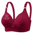 thumbnail image 4 of Bras for Women, Womans Printing Gathered Together Large Size Daily Bra Underwear No Rims, 4 of 6