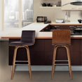 thumbnail image 2 of Hawthorne Collections 30" Faux Leather Bar Stool in Brown, 2 of 7