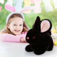 thumbnail image 4 of Q-630 Black Fluffy Bunny Plush Toy Small Stuffed Rabbit Doll Children Gifts Decor 15Cm High Soft Material, 4 of 9