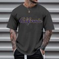 thumbnail image 2 of LUOGENLI T-shirts pour Homme pour Hommes T-Shirt à Imprimé Floral à Manches Courtes à Col Rond pour Tenue Décontractée T-shirts Amusants pour Hommes T-shirts Graphiques T-shirts de Pâques pour Hommes T-shirts Graphiques Vintage Vêtements d'Été Gris Foncé L, 2 of 4