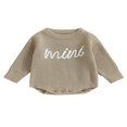 thumbnail image 1 of Nouveau-né Bébé Garçons Filles Pull Rompers Lettre Col Rond Manches Longues Tricot Combinaisons Automne Vêtements Bodysuits, 1 of 7