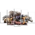 thumbnail image 1 of Design Art Animals on White Background Canvas Print, 1 of 3