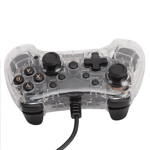 Wired Controller, Game Controller Wake Up Function Ergonomic Burst Dual Vibration 6 Axes Gyroscope Prevent Slip for Console