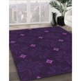 thumbnail image 3 of Ahgly Company Tapis d'Intérieur Rectangulaire Transitionnel Violet Foncé Lavable à la Machine, 2 Pieds x 4 Pieds, 3 of 7
