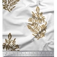 thumbnail image 1 of Soimoi Polyester Crepe Fabric Leaves & Floral Block Print Fabric by The Yard 42 Inch Wide, 1 of 3