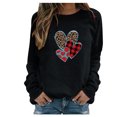 thumbnail image 1 of RKSTN Chandail pour Femmes Décontracté à Manches Longues Blouse à Imprimé de la Saint-Valentin Hauts Chandail Col Rond Coupe Ample Chandail, 1 of 4