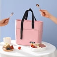 thumbnail image 3 of Lunch Bag Bento Kit for Home Handheld Refrigerated Insulated Lunch for Outdoor Picnics Student Staff Style, 3 of 3
