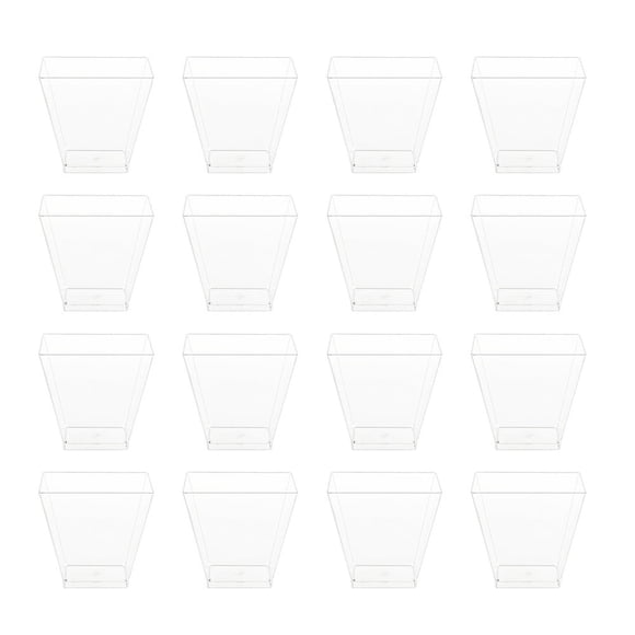 HLONK 25 Pcs Gobelet à Dessert Gobelets Transparents avec Couvercles Contenants Jetables en Plastique Individuels pour Gâteau au Fromage Pouding Transparent