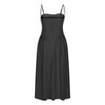 thumbnail image 5 of Gspmoly Robe pour Femmes, Robe de Mode pour Femmes de Couleur Unie Style Dopamine à Bretelles Réglables avec Poches, Robe à Bretelles à Col Rond, Robes de Cocktail, Cadeaux de Vacances, 5 of 5