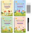 thumbnail image 1 of Estbridg Livres d'Écriture Rainurés pour Garçon Fille Cahiers d'Exercices d'Écriture Réutilisables Livre d'Exercices d'Écriture Réutilisable Cahiers d'Exercices d'Écriture pour Tracer et Apprendre Activités Cadeau pour la Famille 4 Livres wi, 1 of 7